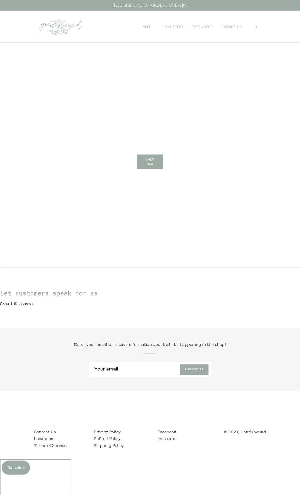 gentlybound.com shopify website screenshot