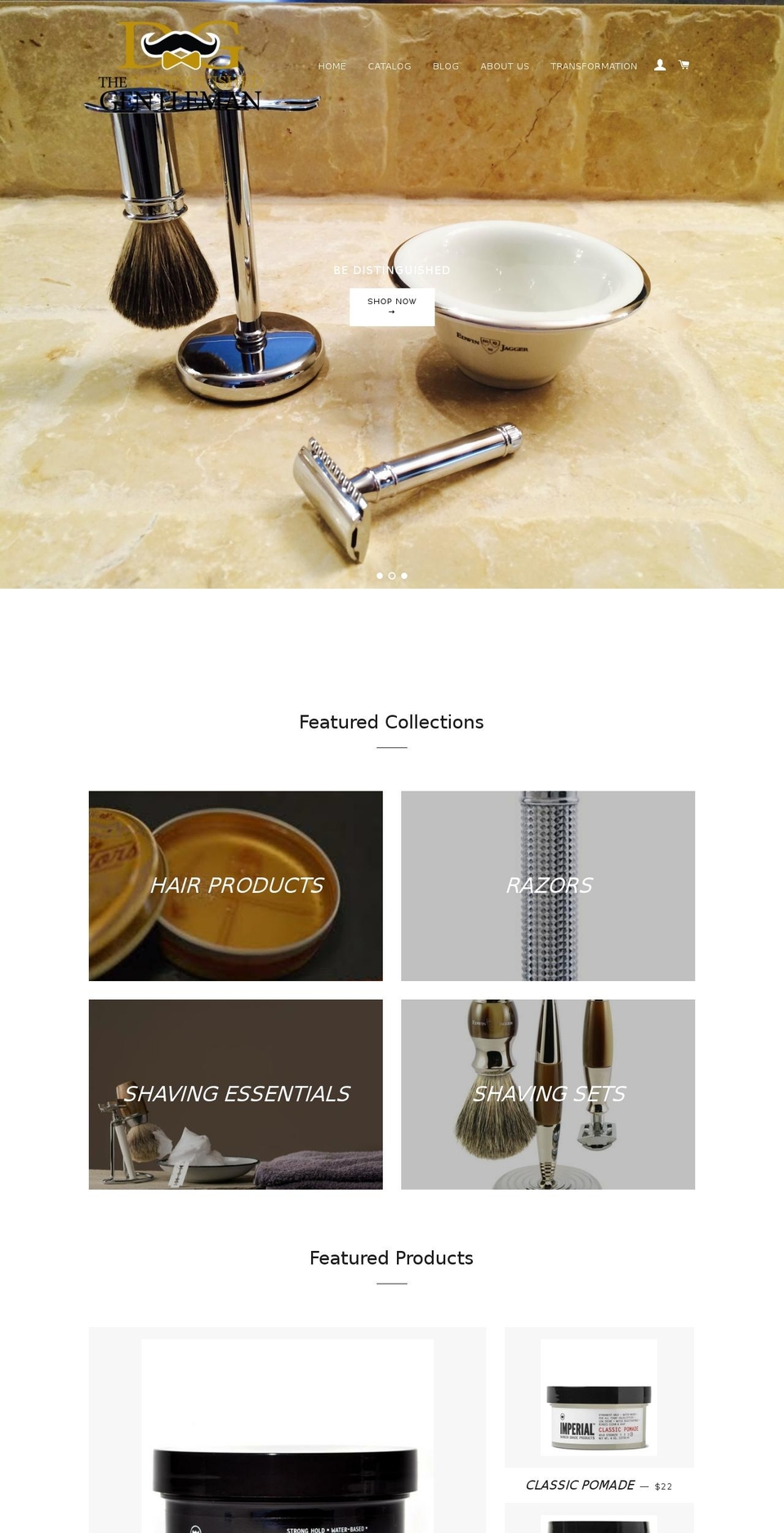 gentofdistinction.com shopify website screenshot
