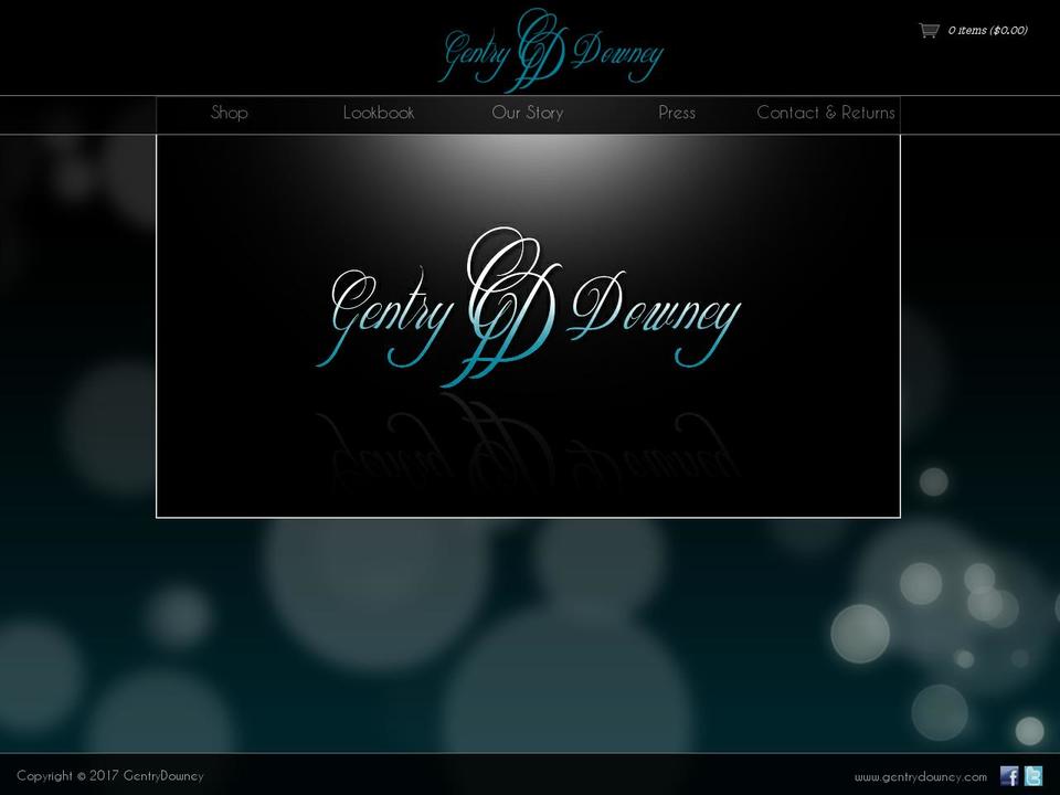 gentrydowney.com shopify website screenshot