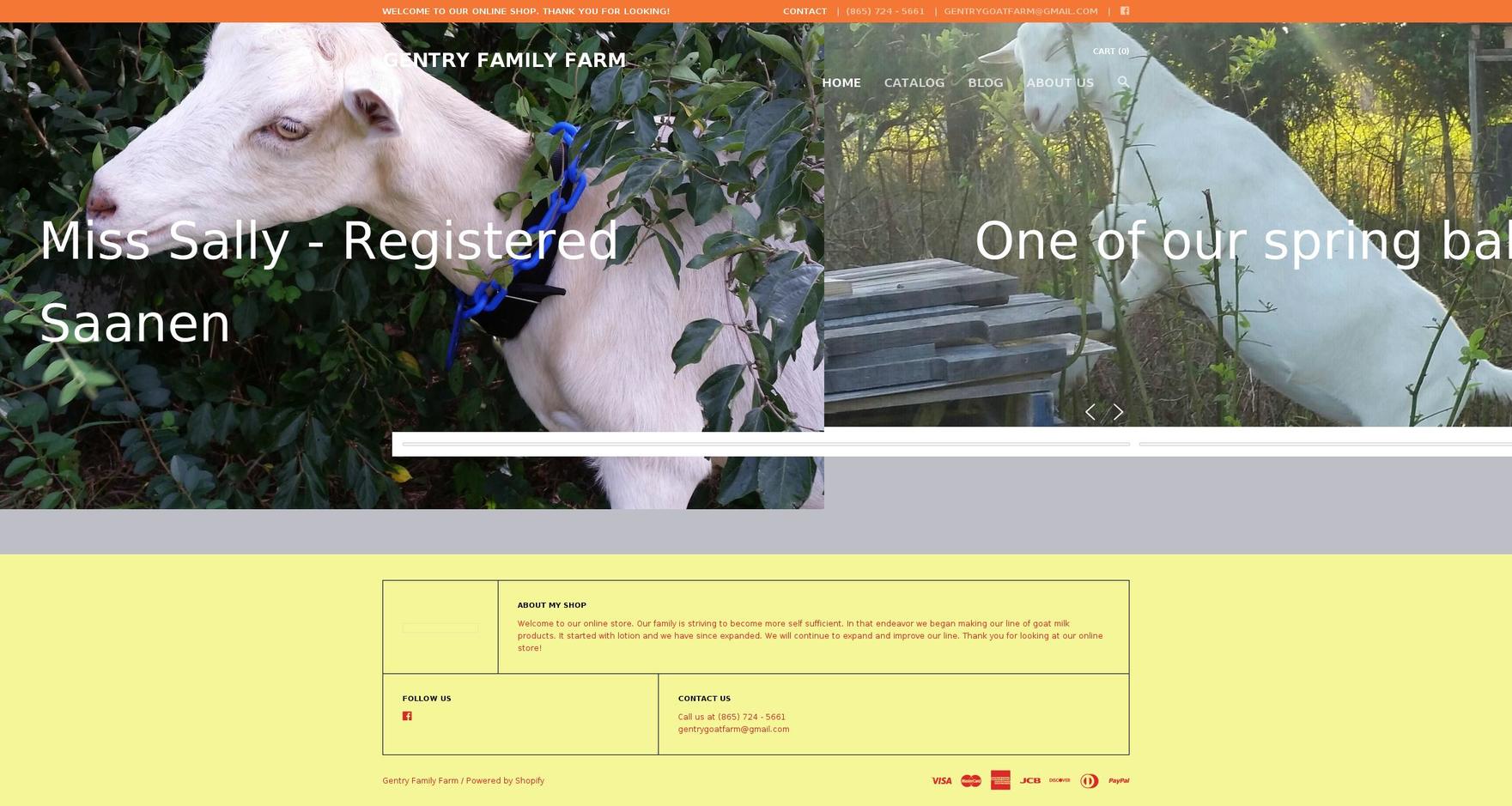 gentryfamilyfarm.com shopify website screenshot