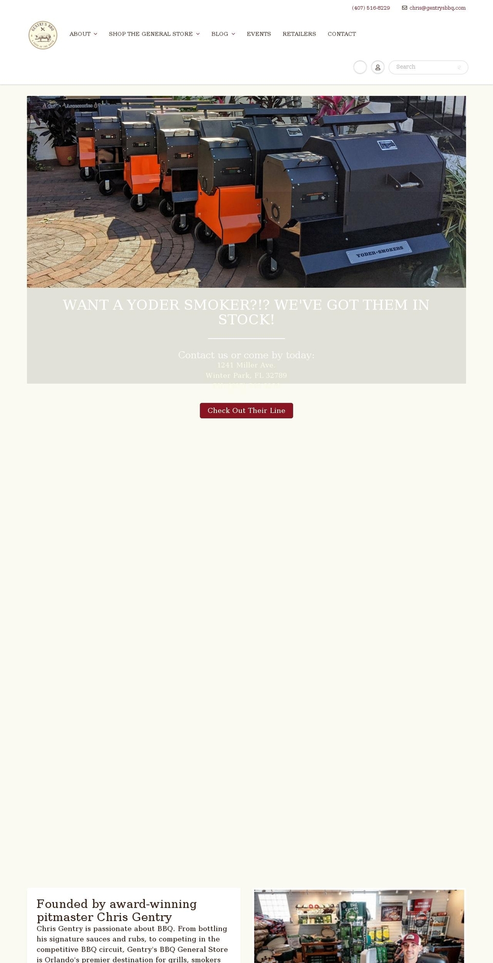 gentrysbbq.com shopify website screenshot