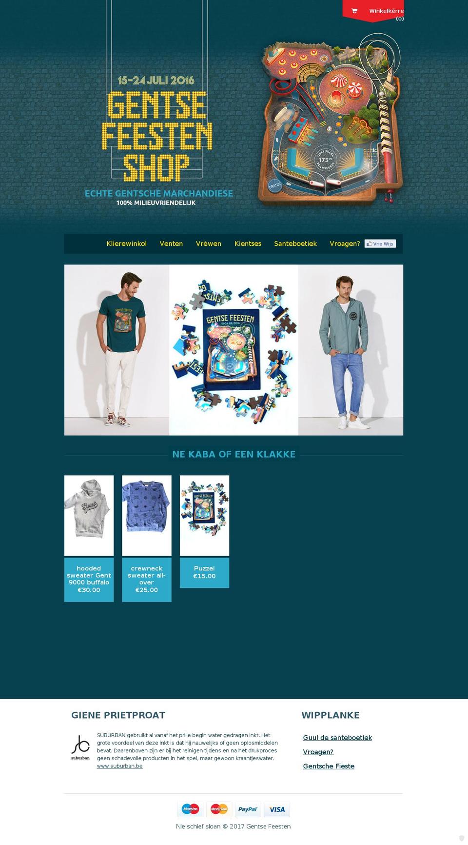 gentsefeestenshop.com shopify website screenshot