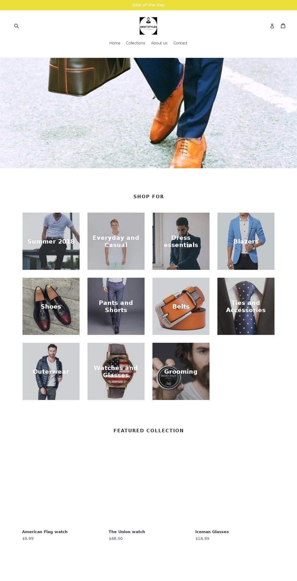 gentstyles.com — Shopify storefront screenshot