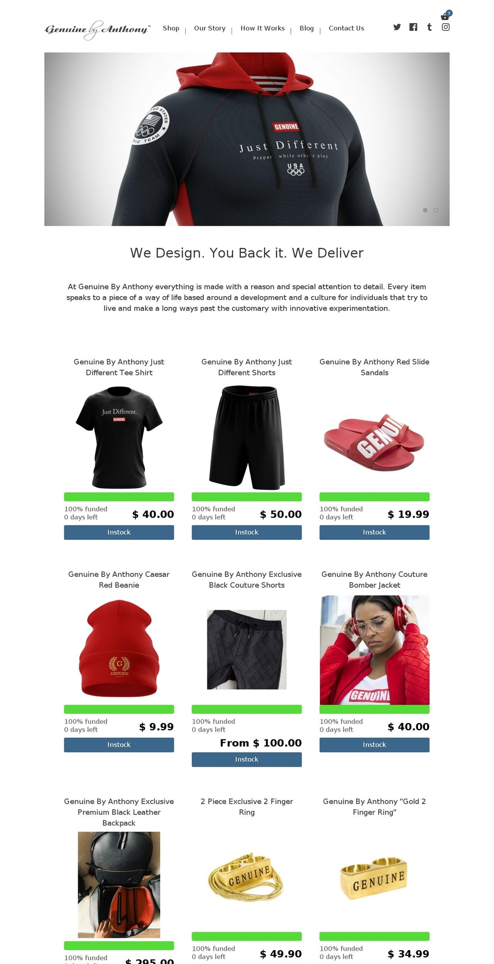genuine-by-anthony.myshopify.com — Shopify storefront screenshot