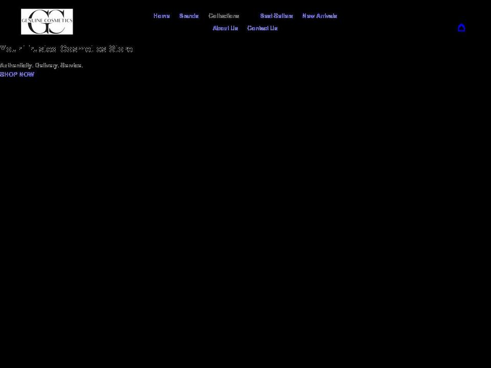 genuinecosmetics.com shopify website screenshot