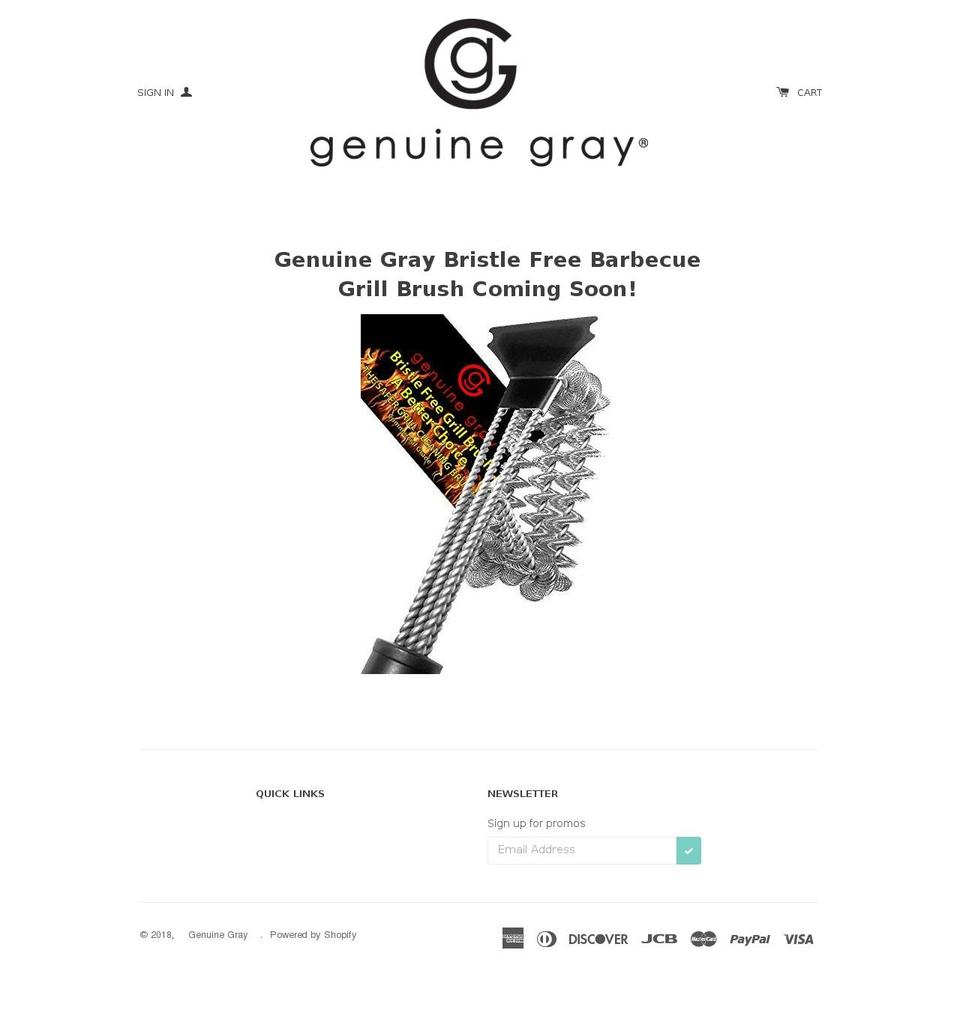 genuinegray.com — Shopify storefront screenshot