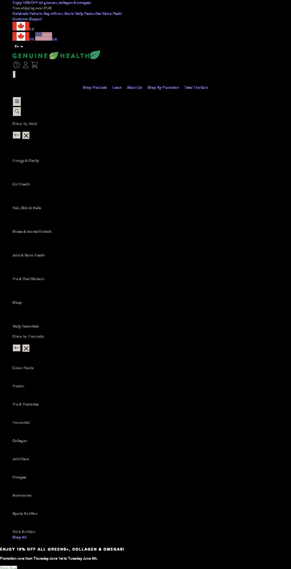 genuinehealth.ca shopify website screenshot