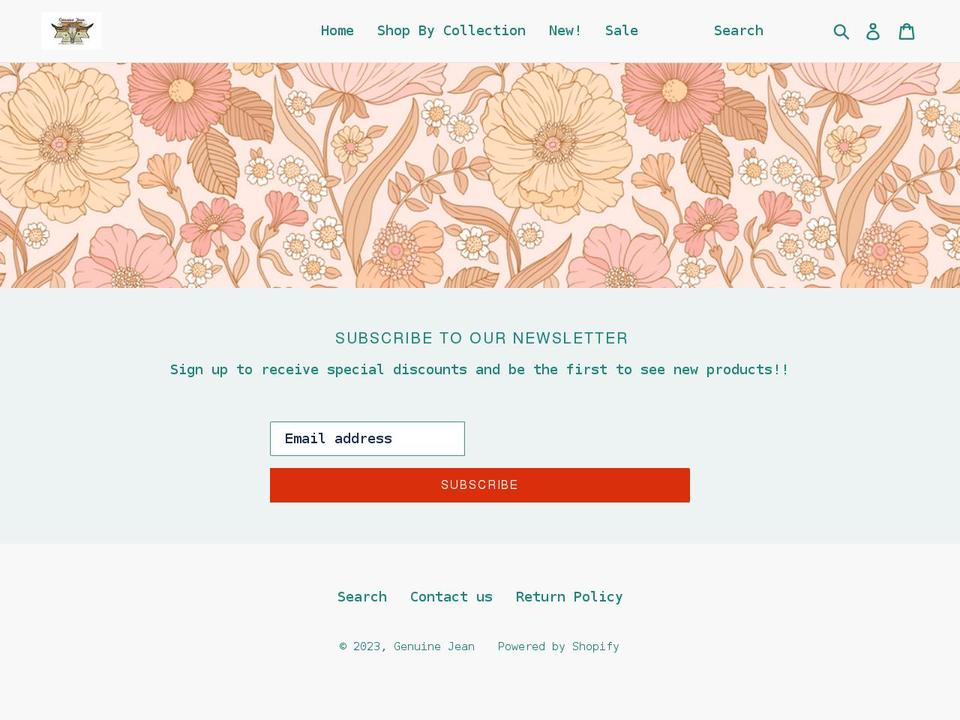 genuinejean.com shopify website screenshot