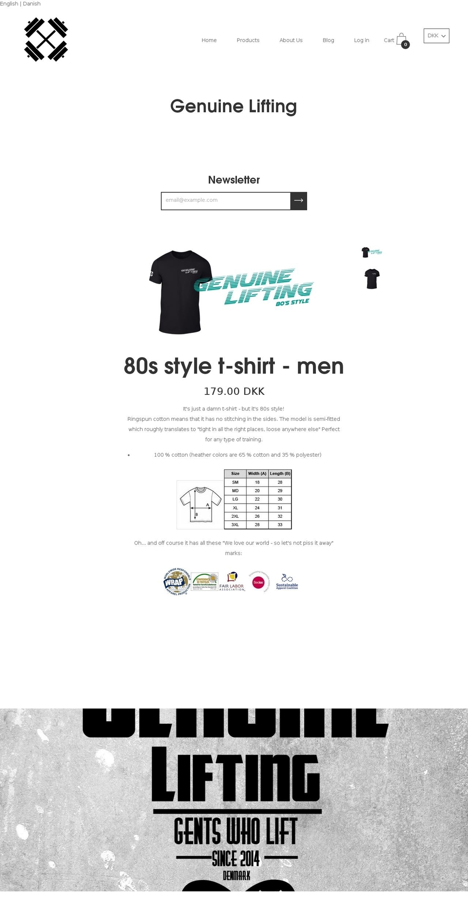 genuinelifting.com shopify website screenshot