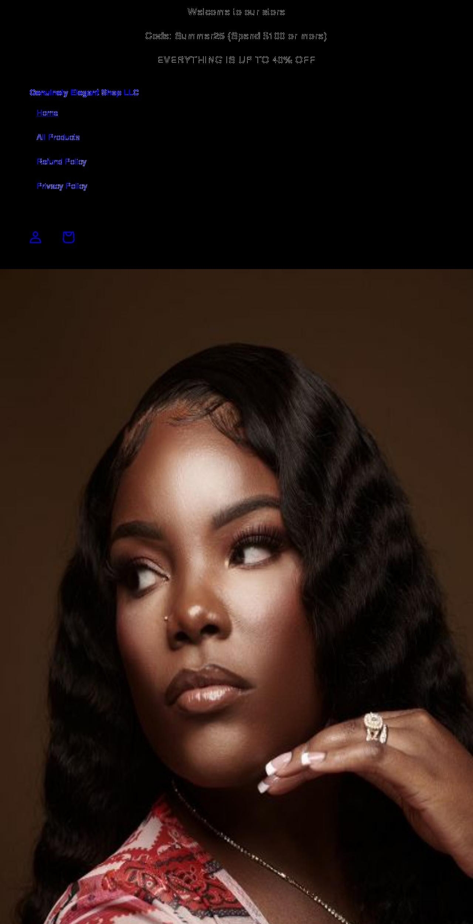 genuinelyelegantshop.com shopify website screenshot