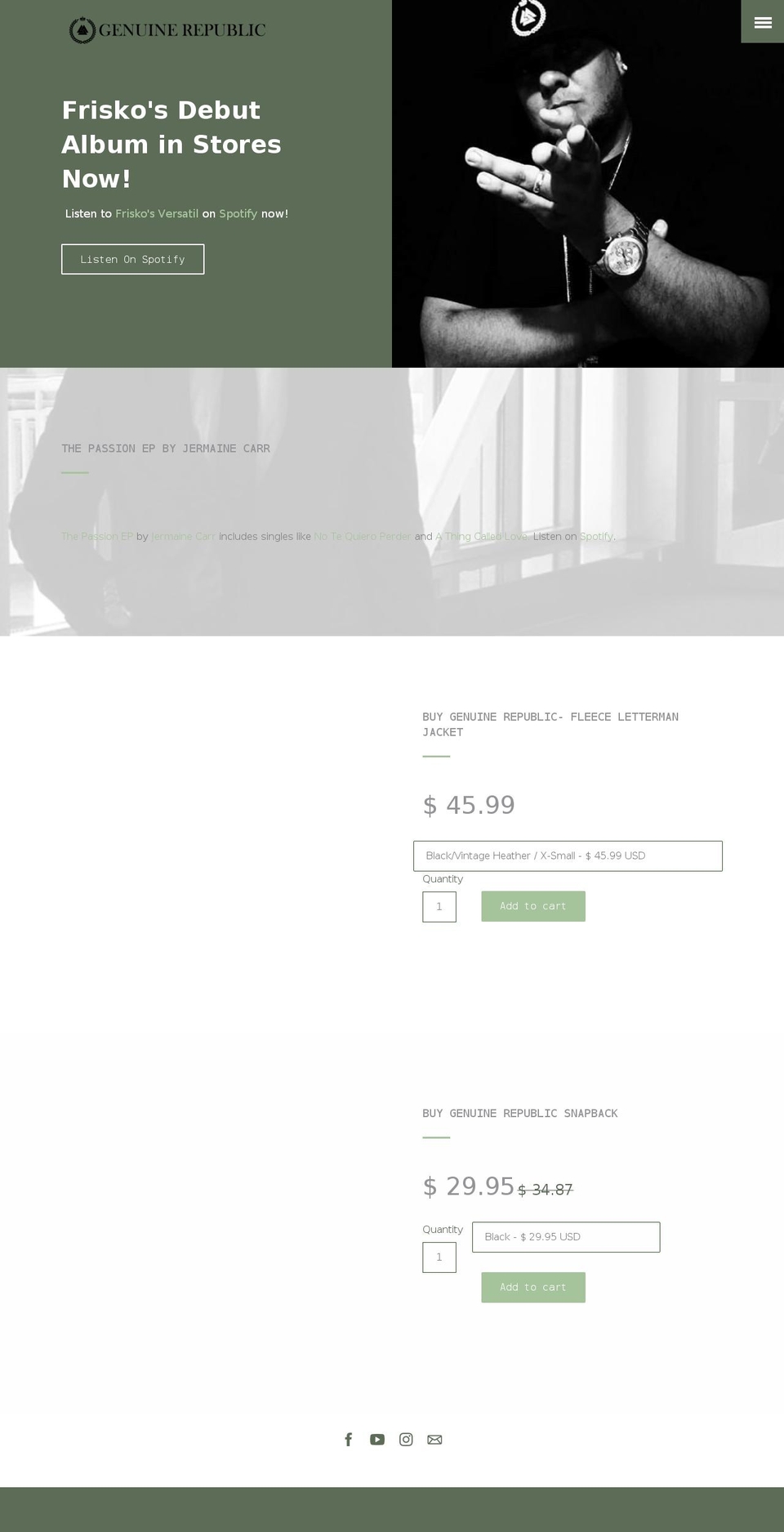 genuinerepublicent.com — Shopify storefront screenshot