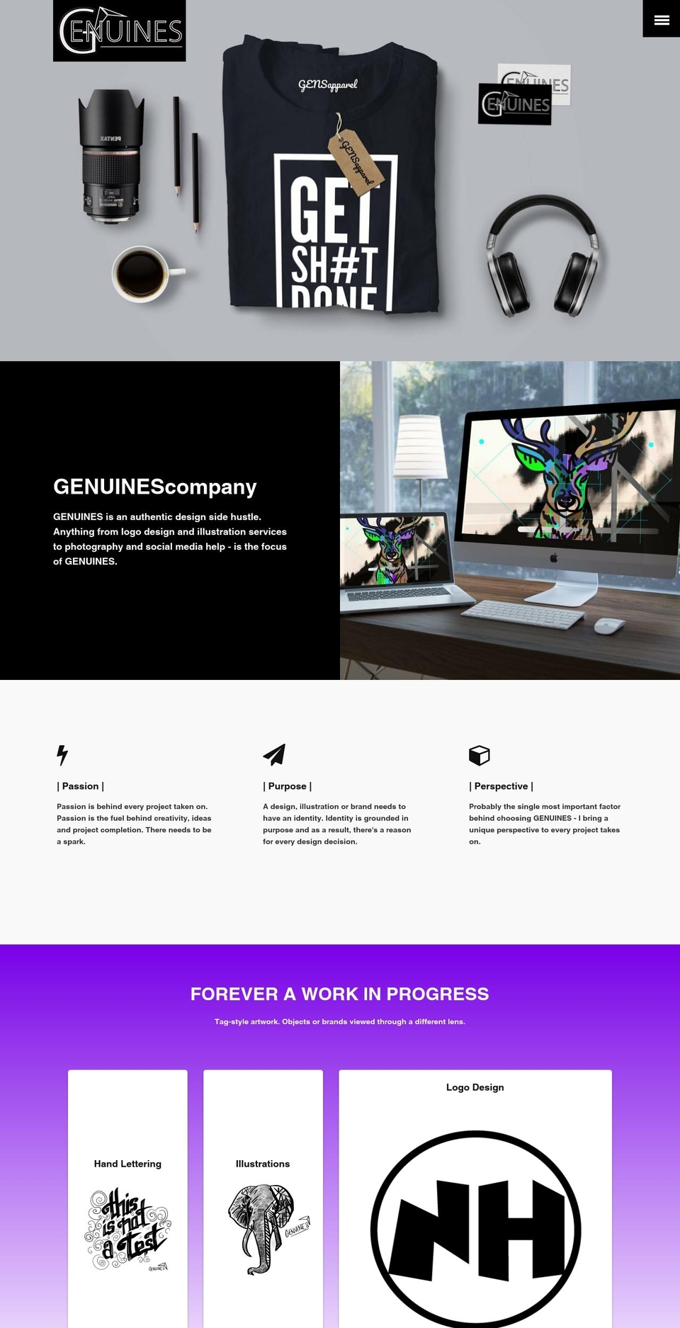 genuinescompany.com shopify website screenshot