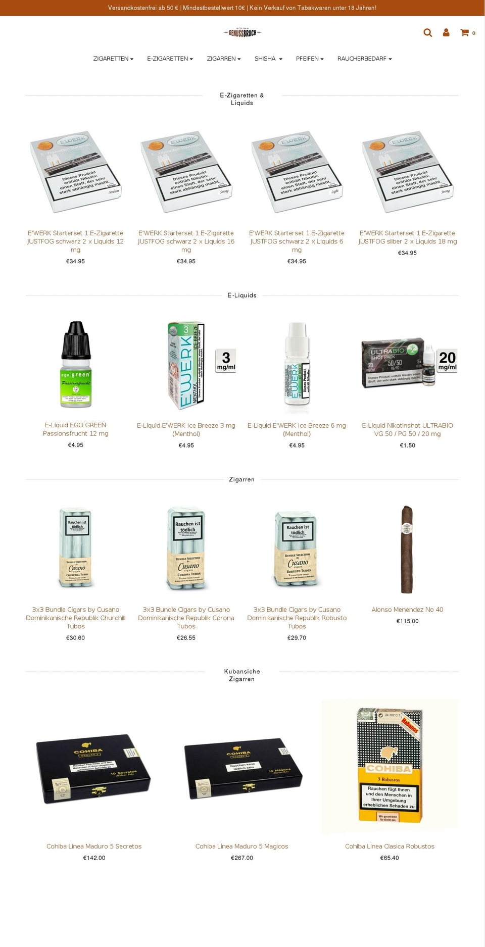 genussbruch.com — Shopify storefront screenshot