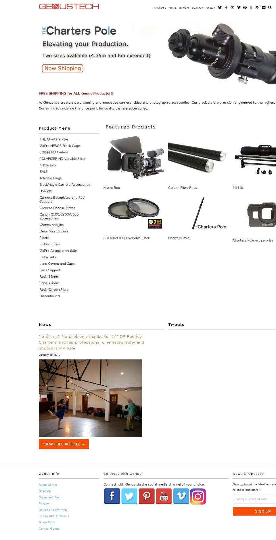 genustech.tv shopify website screenshot