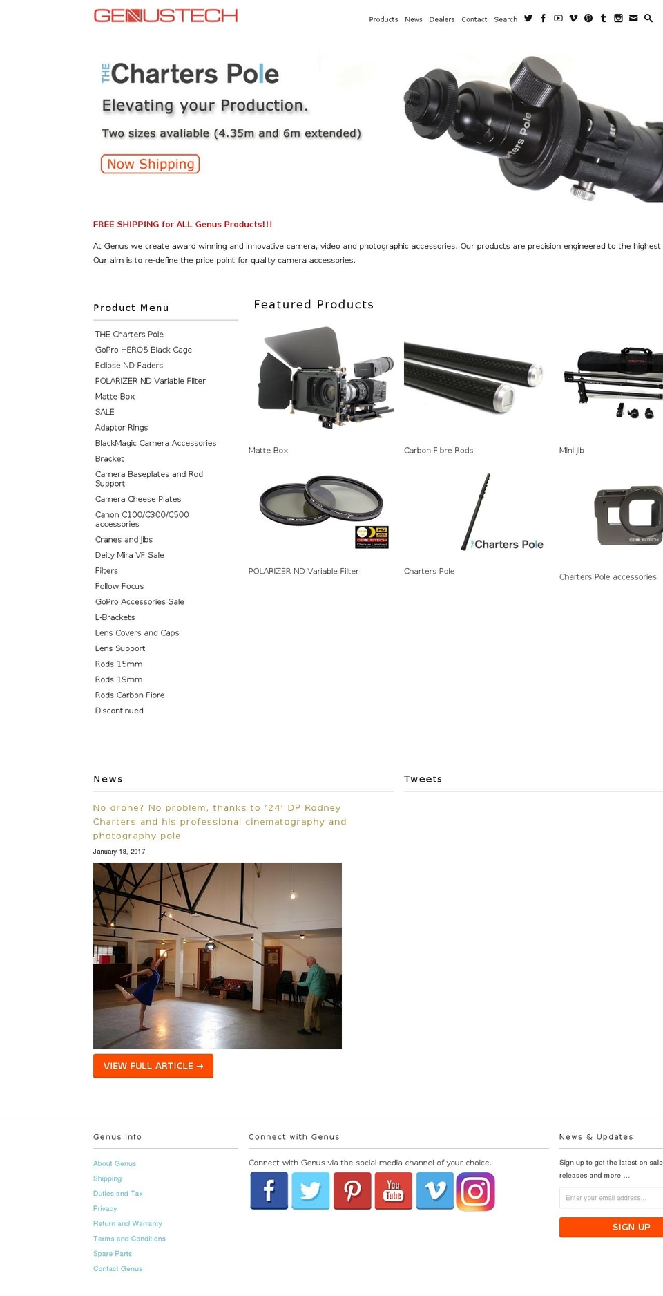 genustech.us shopify website screenshot