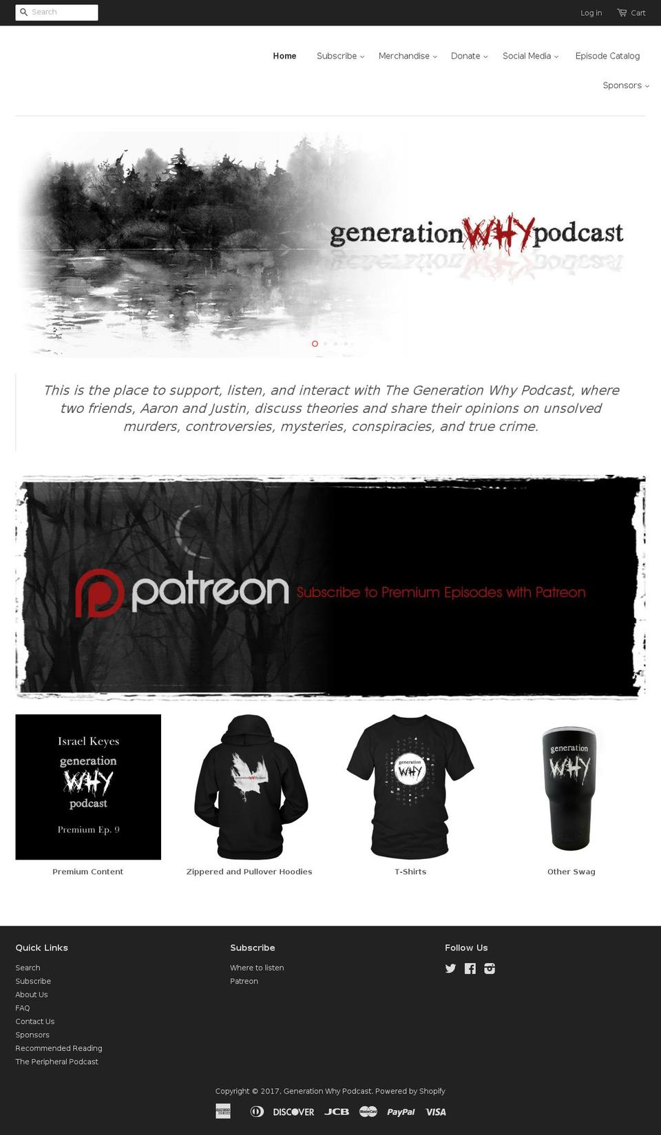 genwhypod.com shopify website screenshot