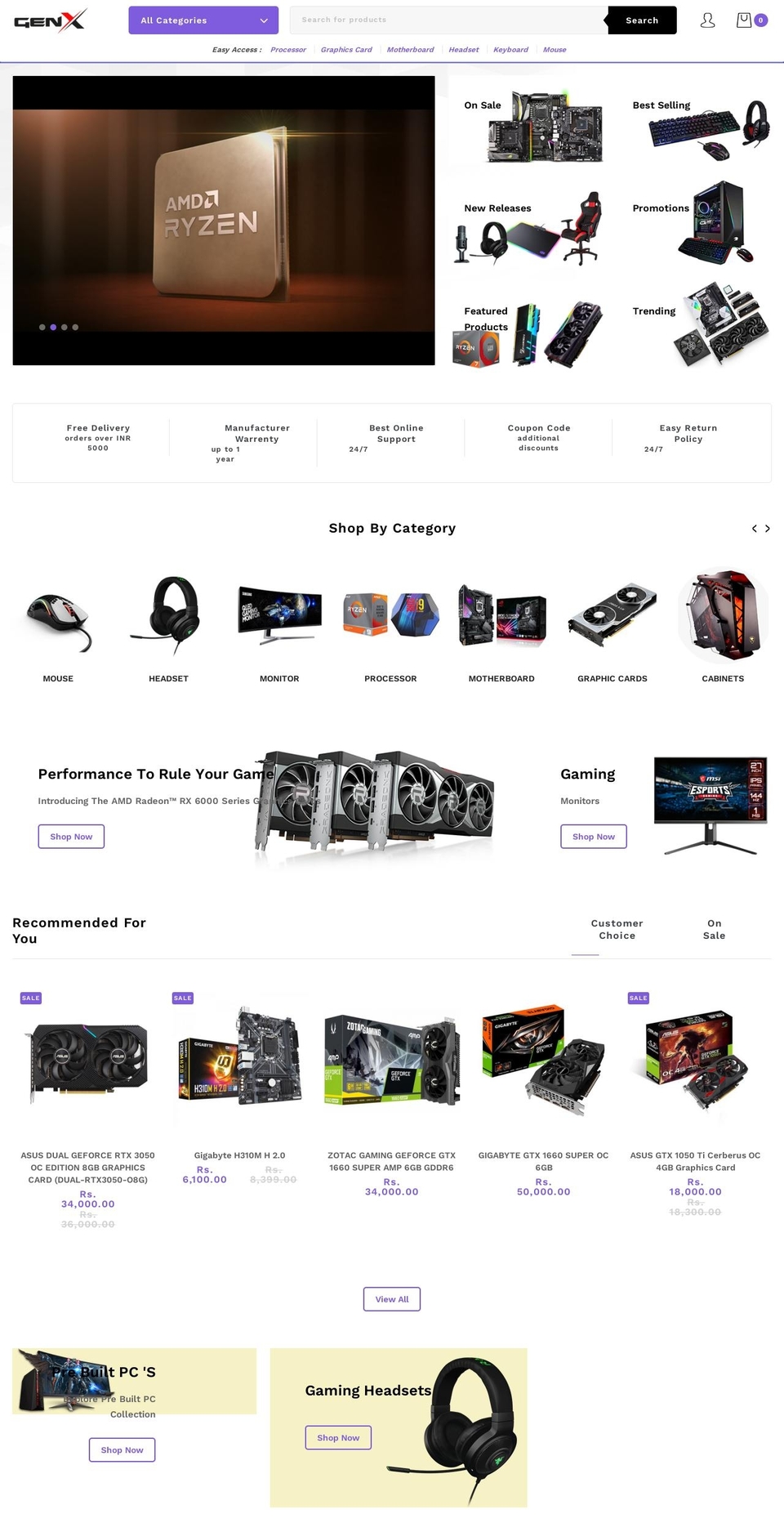 genxstore.com shopify website screenshot