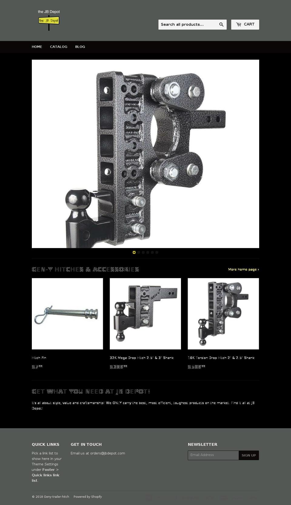 geny-trailer-hitch.com — Shopify storefront screenshot