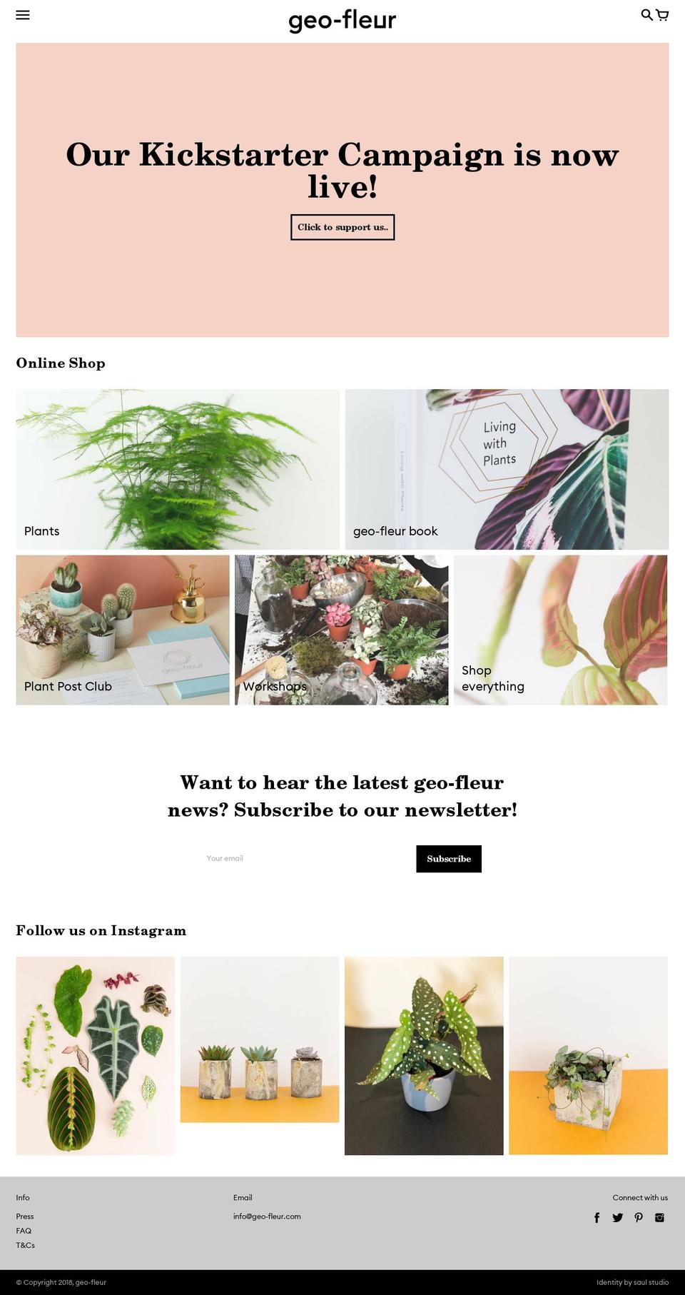 geo-fleur.com — Shopify storefront screenshot