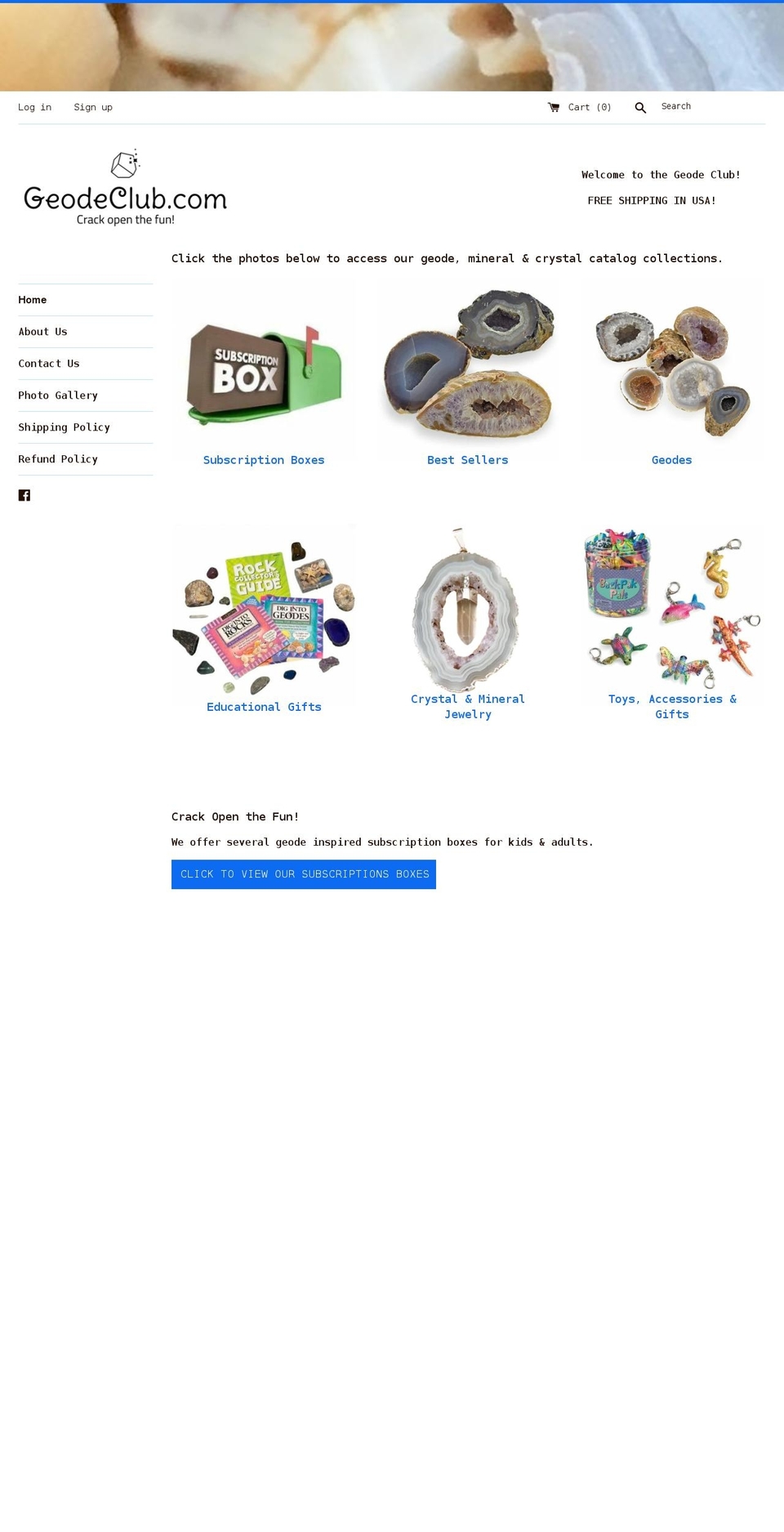 geodeclub.com — Shopify storefront screenshot
