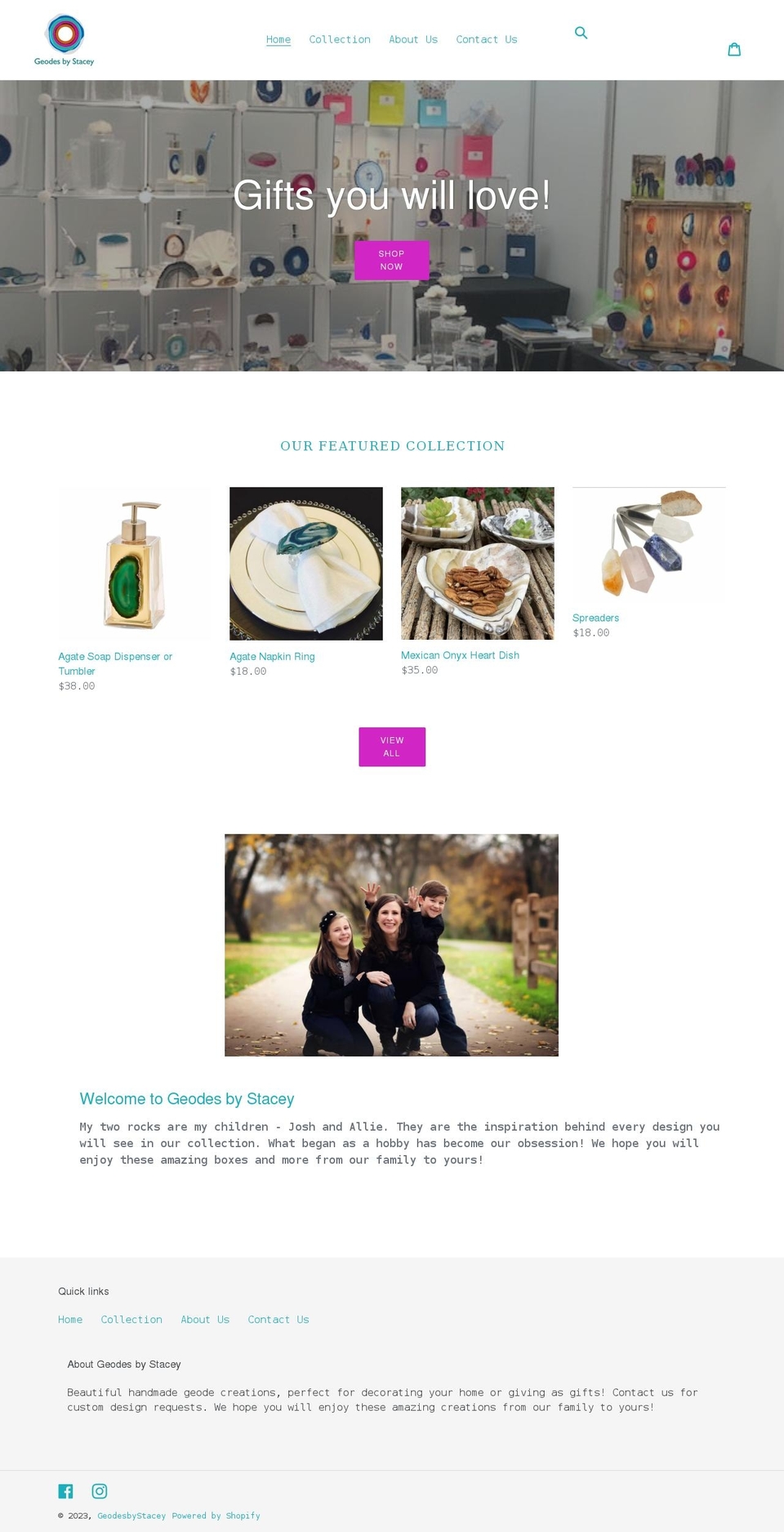 geodesbystacey.com shopify website screenshot
