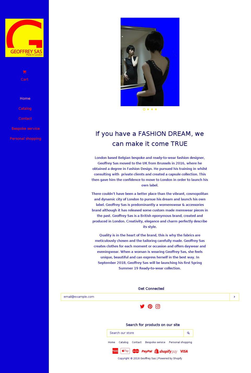 geoffreysas.com — Shopify storefront screenshot