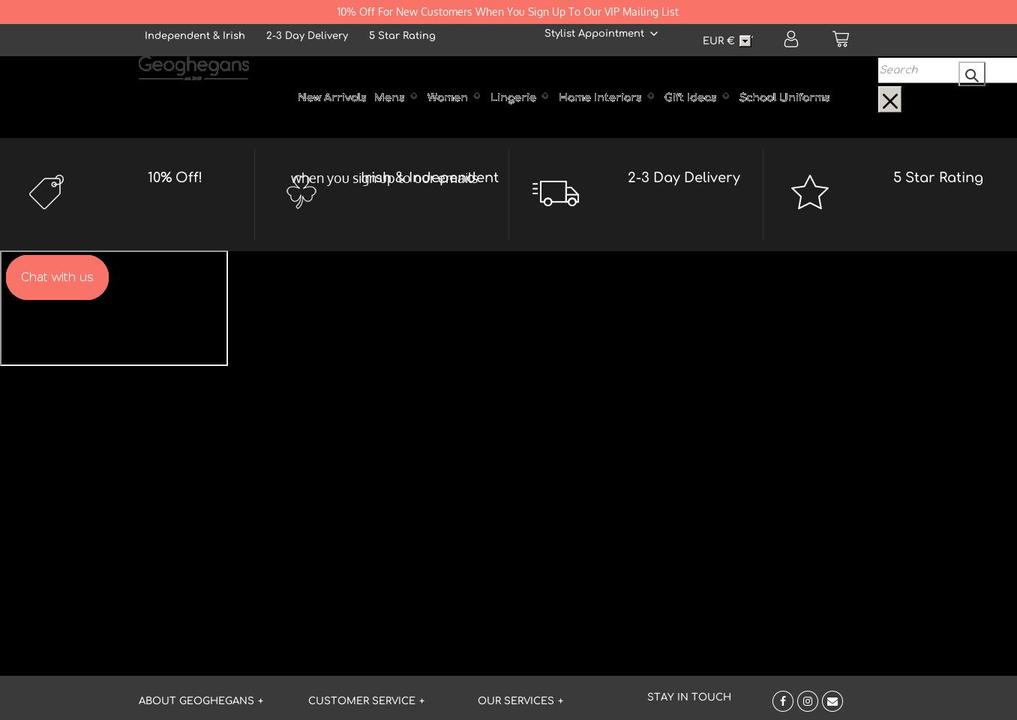 geoghegans.ie shopify website screenshot