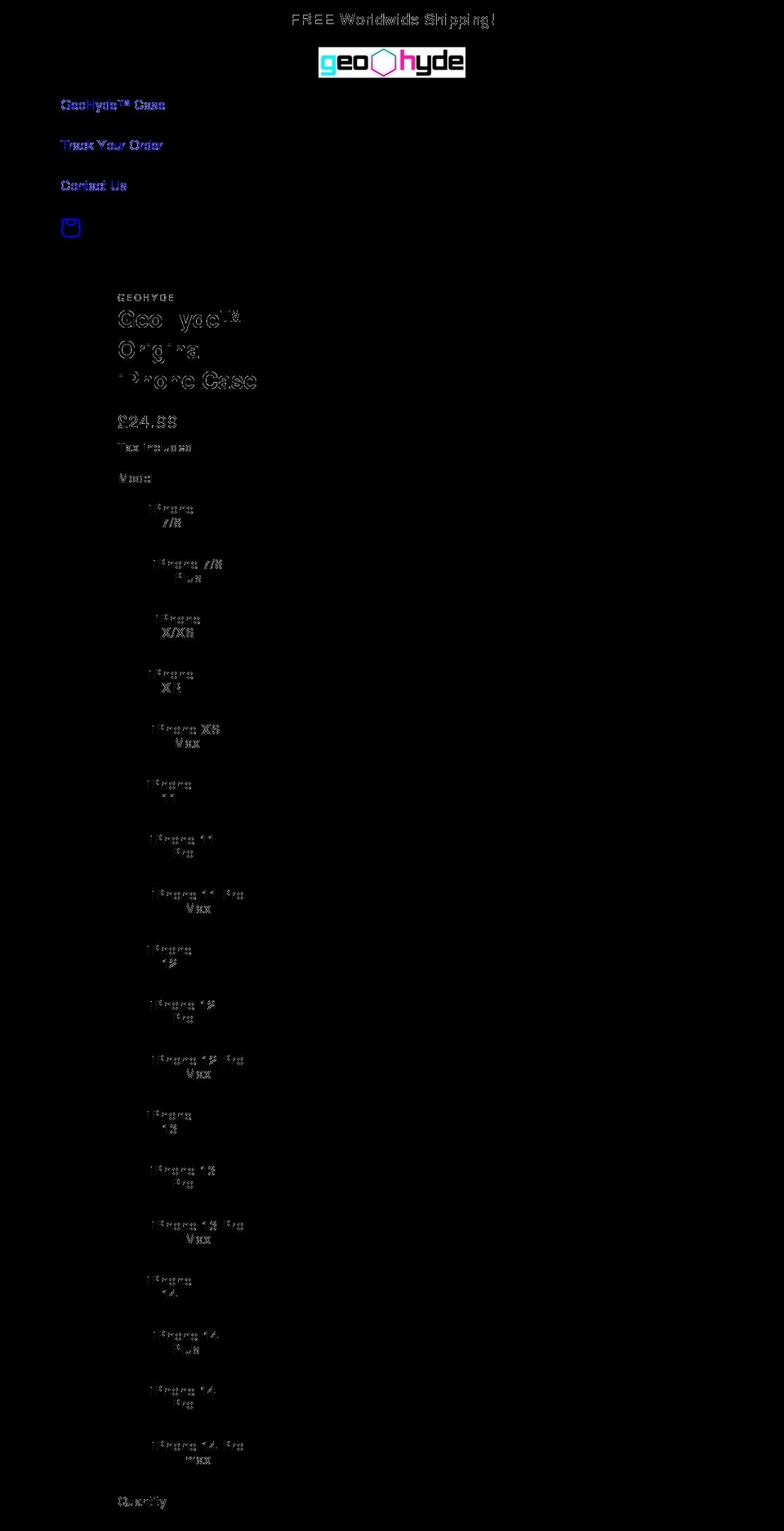 geohyde.com shopify website screenshot