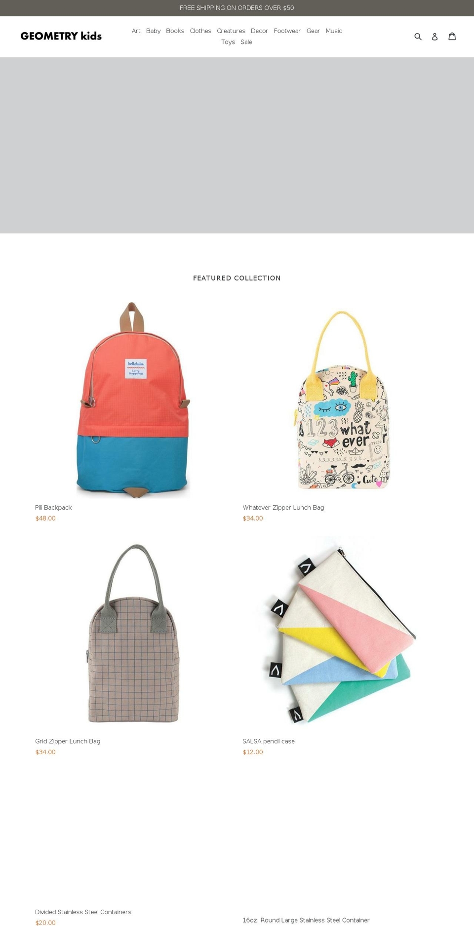 geometrykids.com — Shopify storefront screenshot