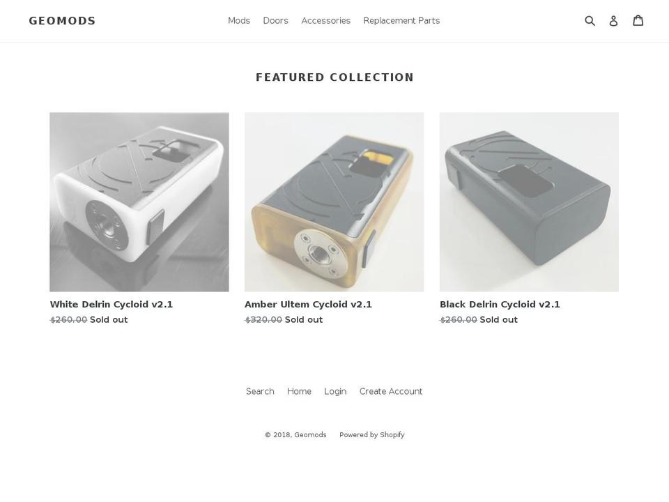 geomods.com — Shopify storefront screenshot