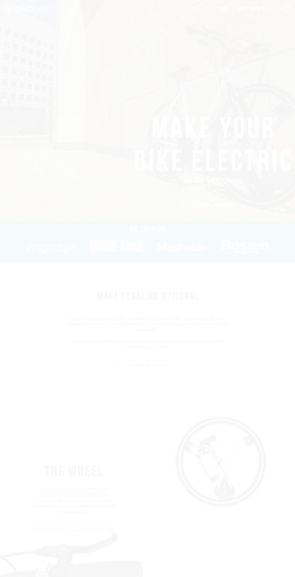 geoo.bike shopify website screenshot