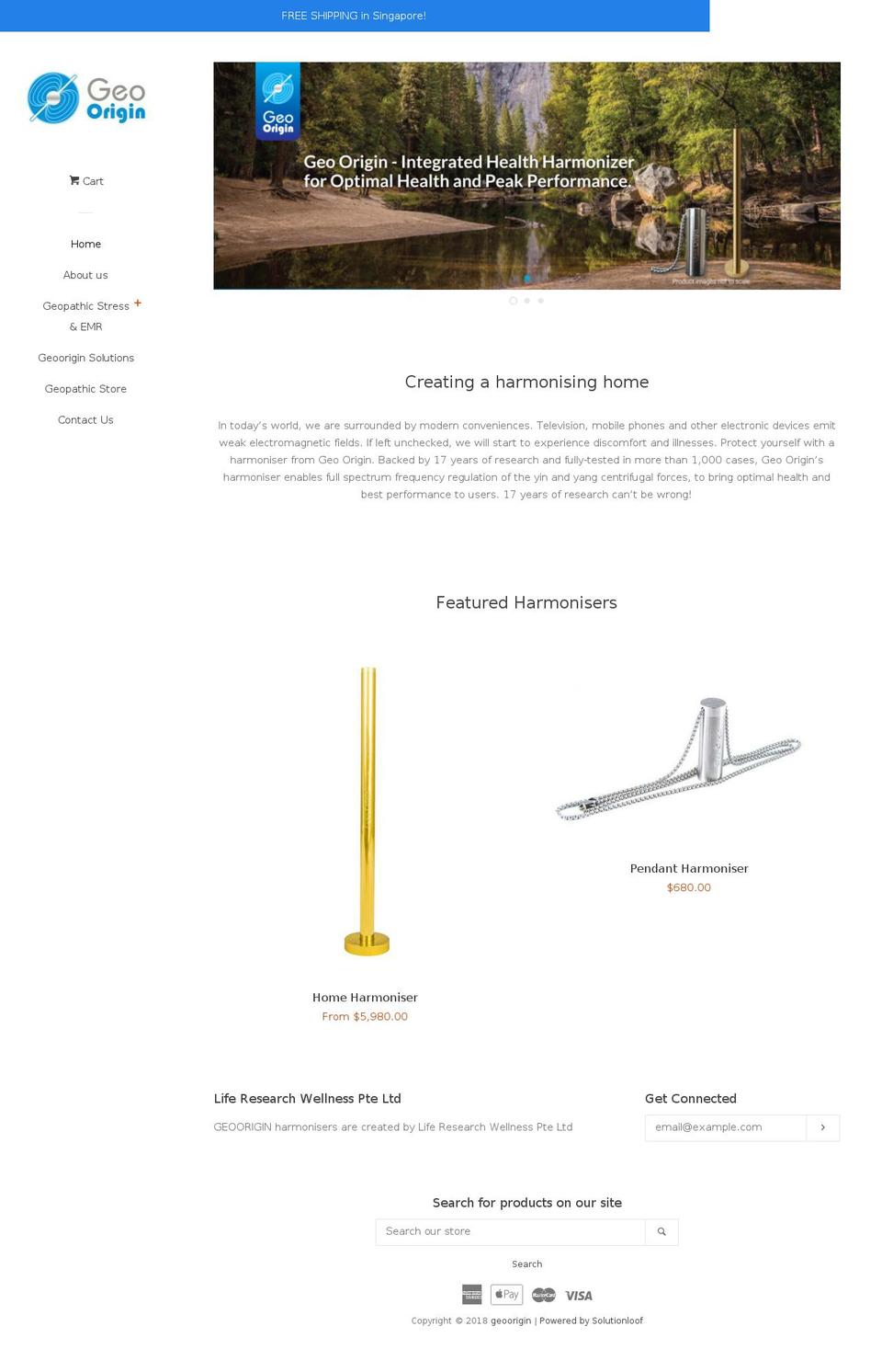 geoorigin.com — Shopify storefront screenshot
