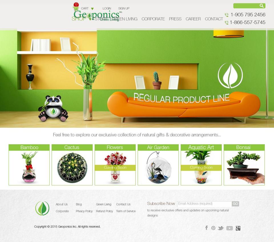 geoponicsinc.com shopify website screenshot