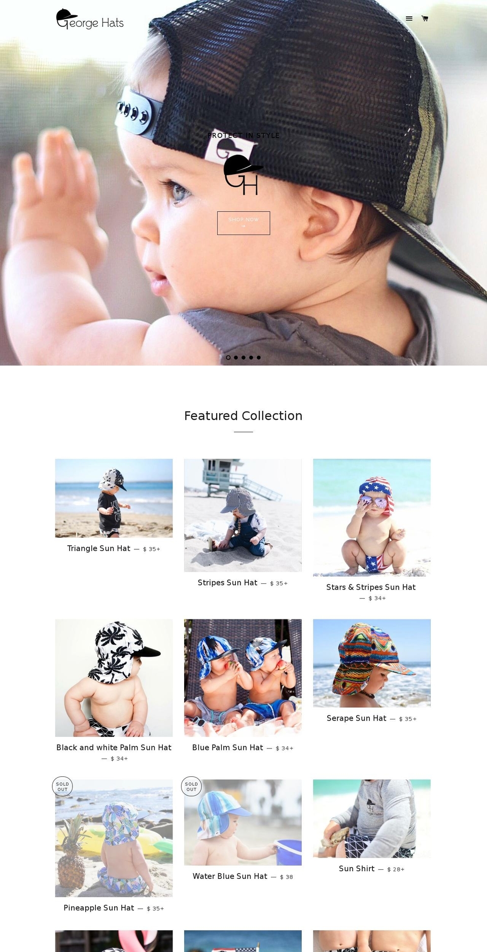 george-hats.com shopify website screenshot