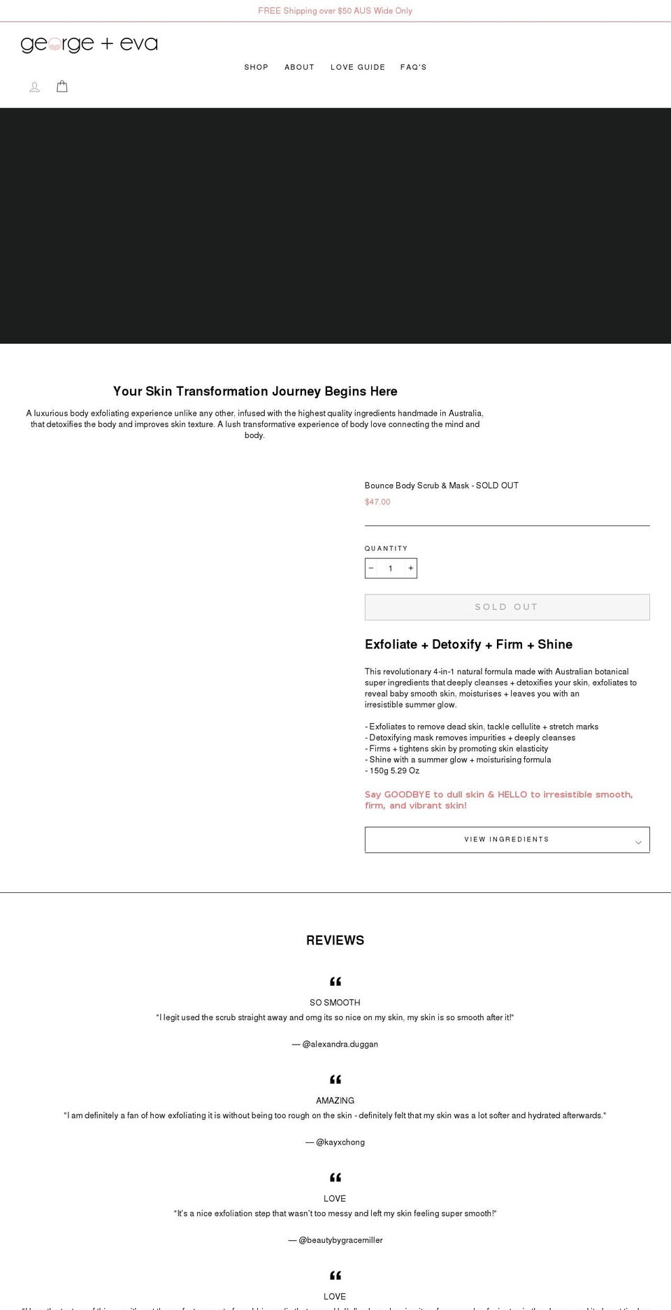 georgeandeva.com shopify website screenshot