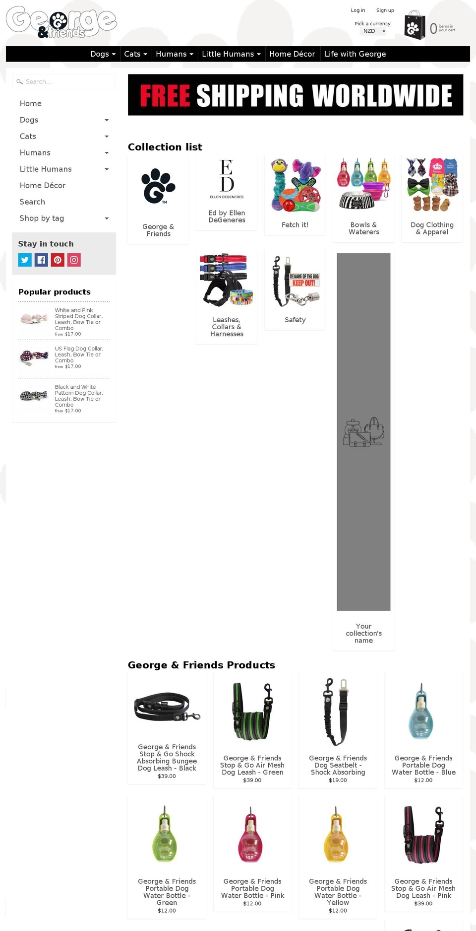 georgeandfriends.com shopify website screenshot
