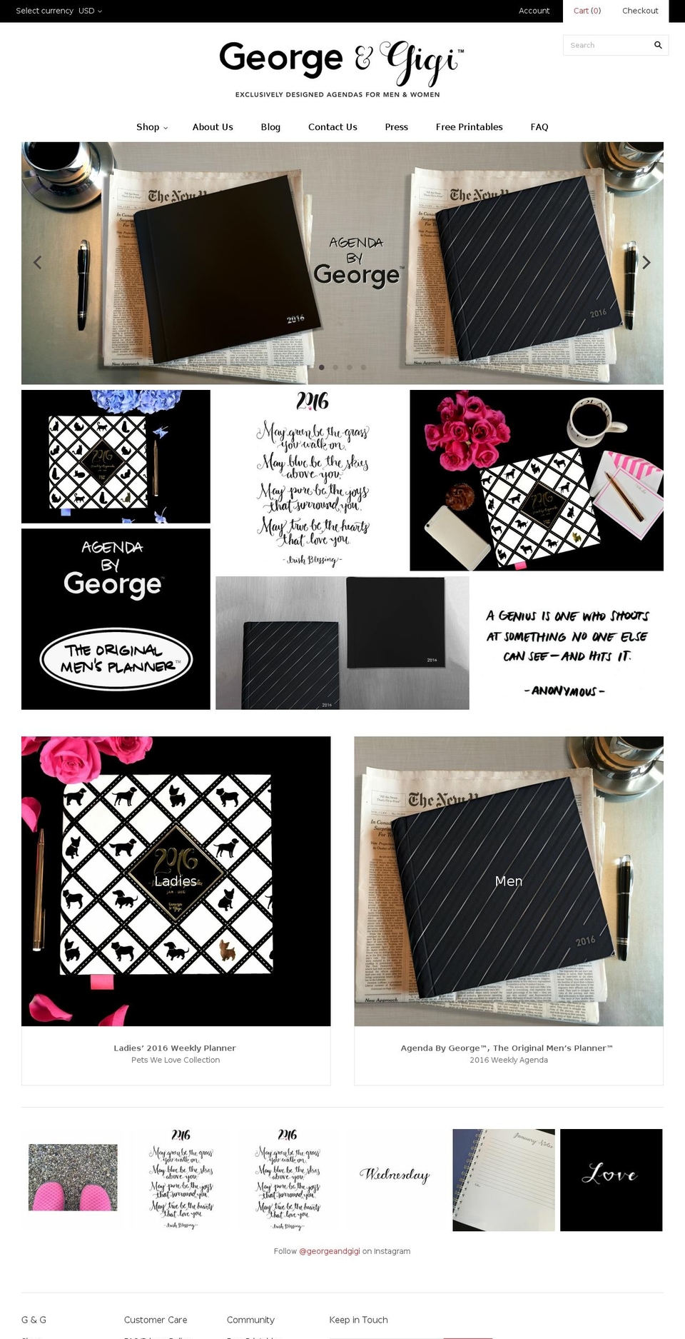 georgeandgigi.com shopify website screenshot