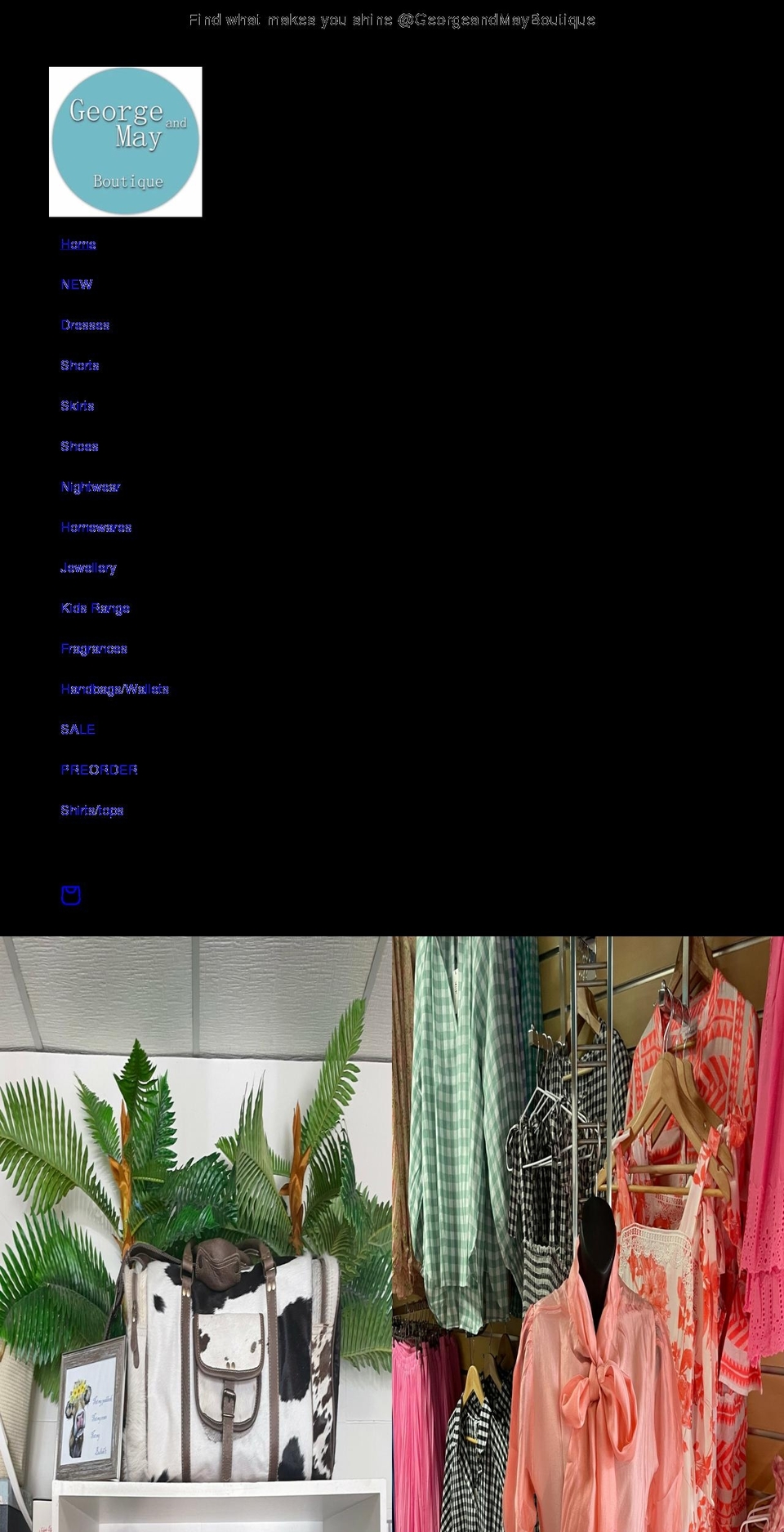 georgeandmayboutique.com.au shopify website screenshot