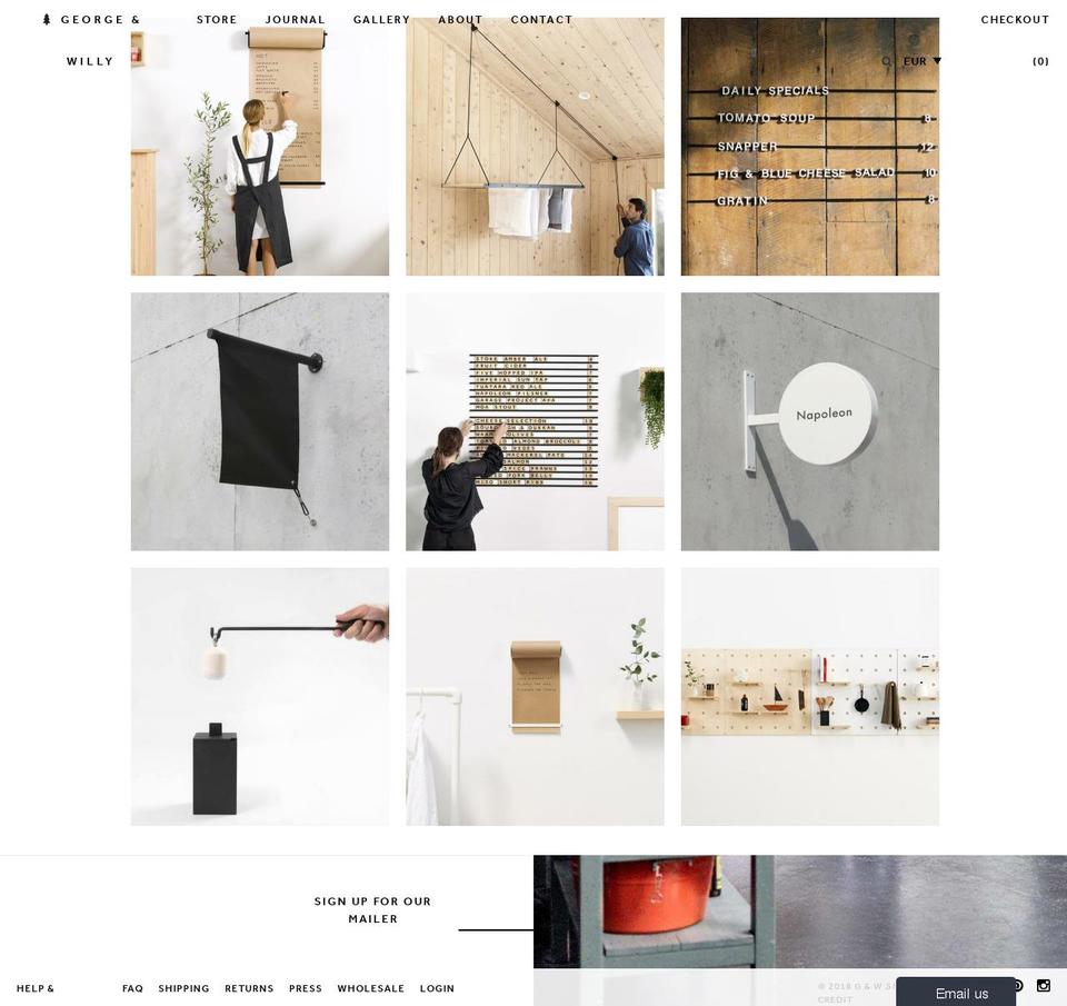 georgeandwilly.co.nz shopify website screenshot