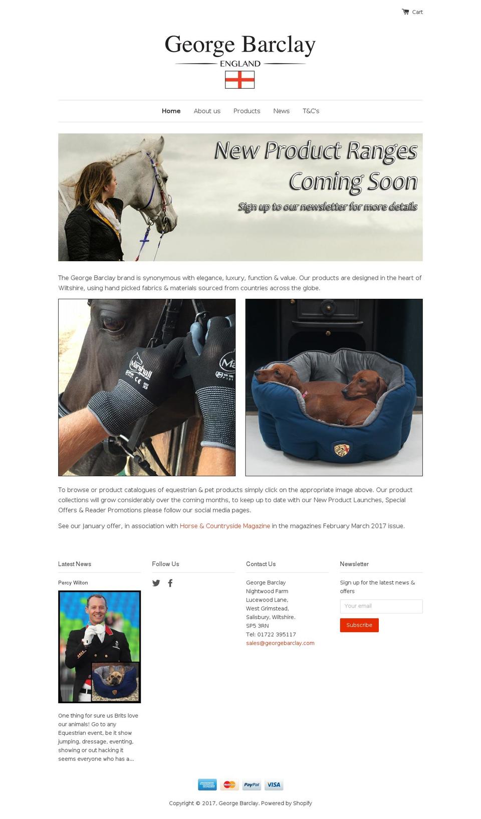 georgebarclay.com shopify website screenshot