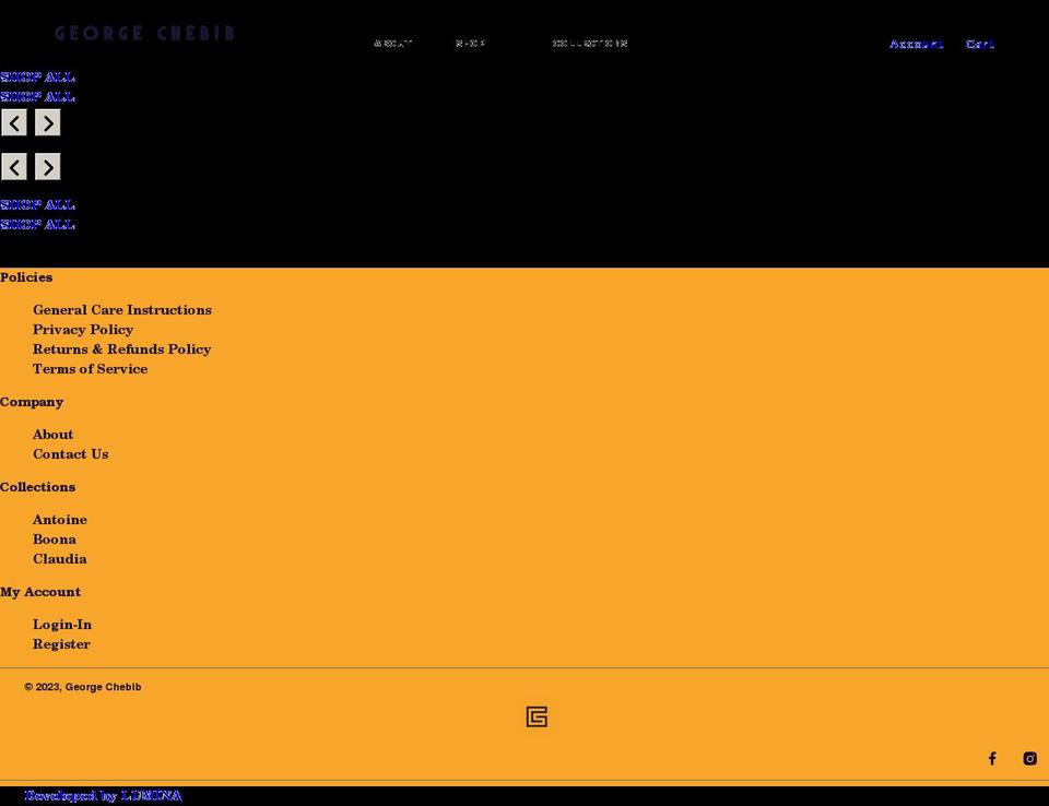 georgechebib.com.au shopify website screenshot