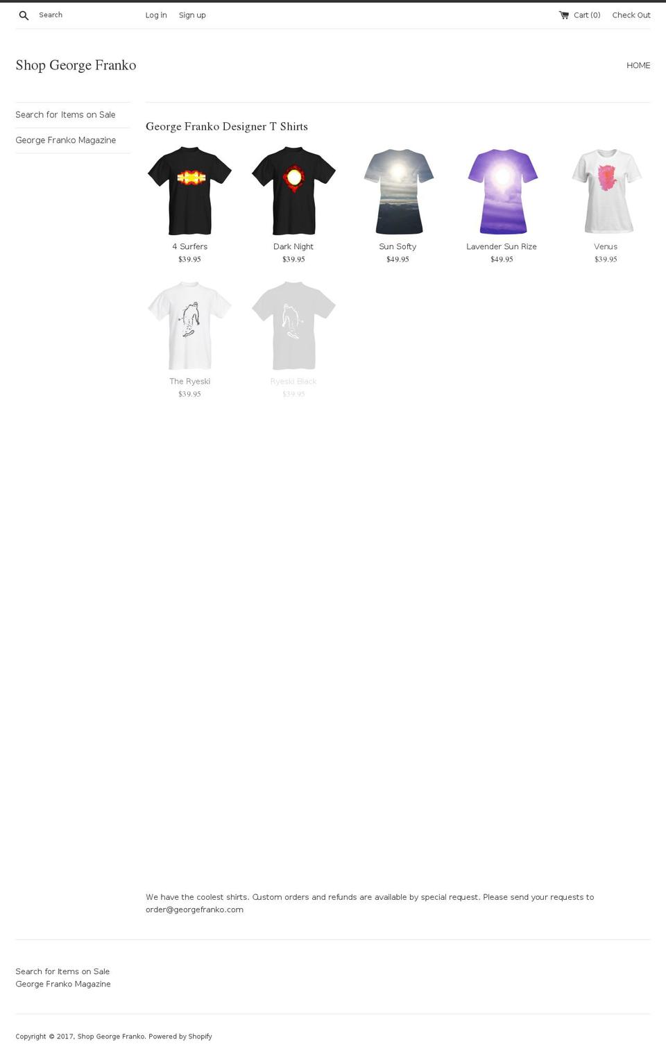 georgefranko.com shopify website screenshot