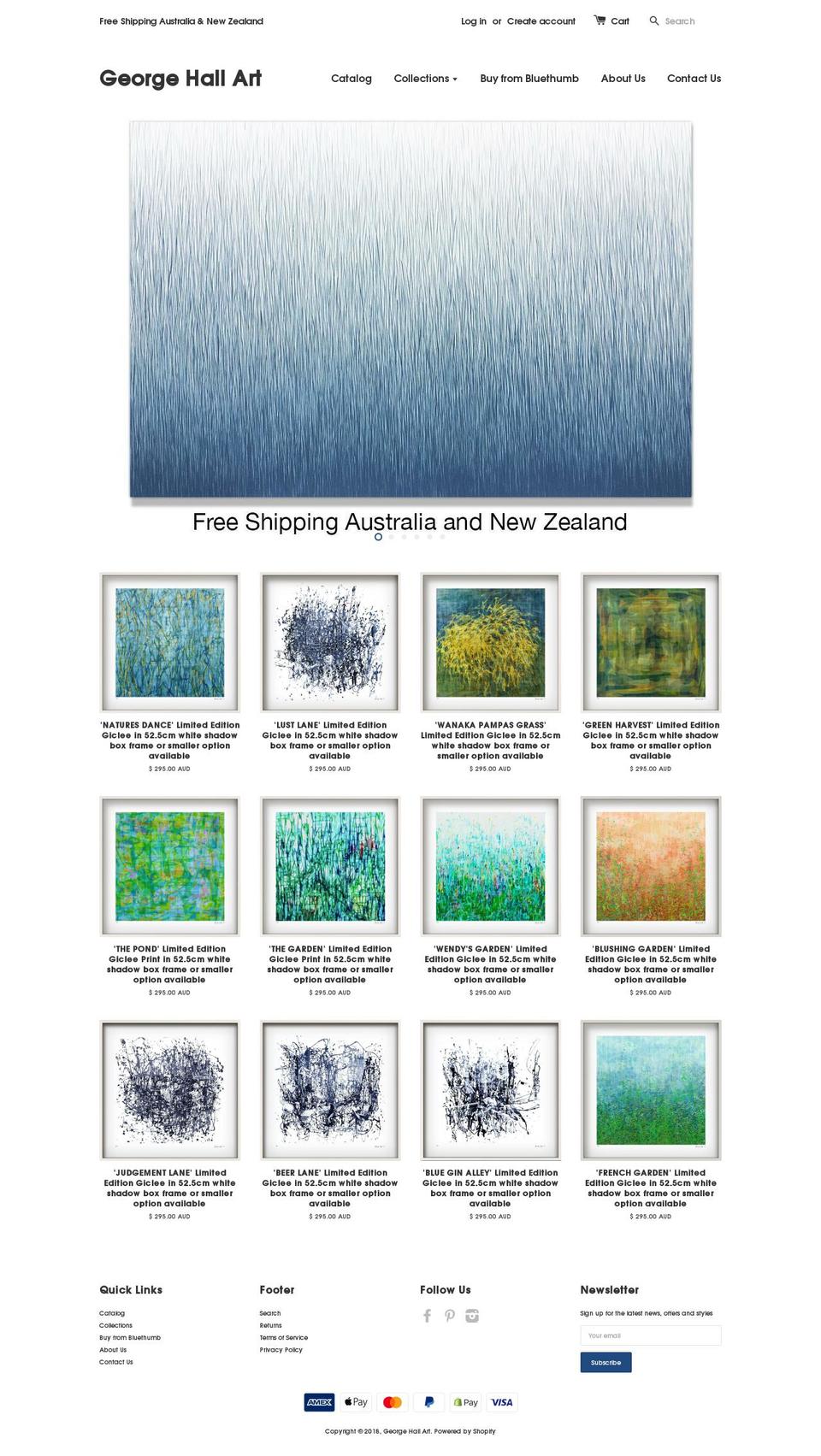 georgehallart.com — Shopify storefront screenshot