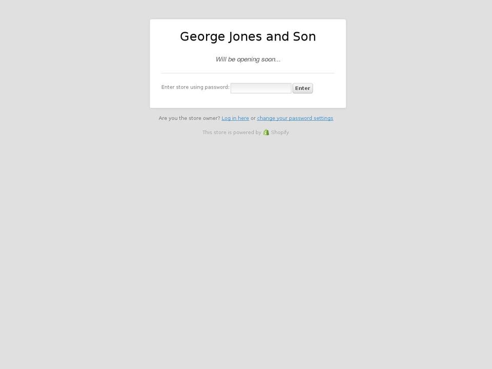 georgejonesandson.co.uk shopify website screenshot