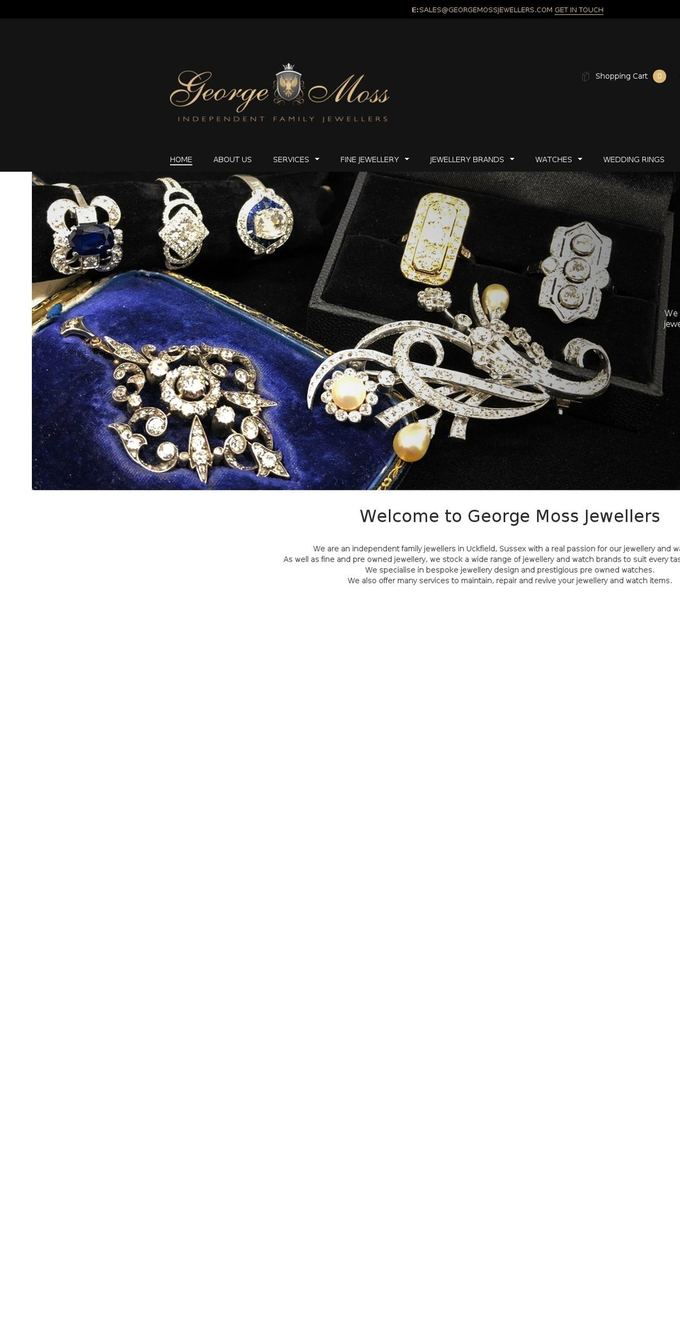 georgemossjewellers.com — Shopify storefront screenshot