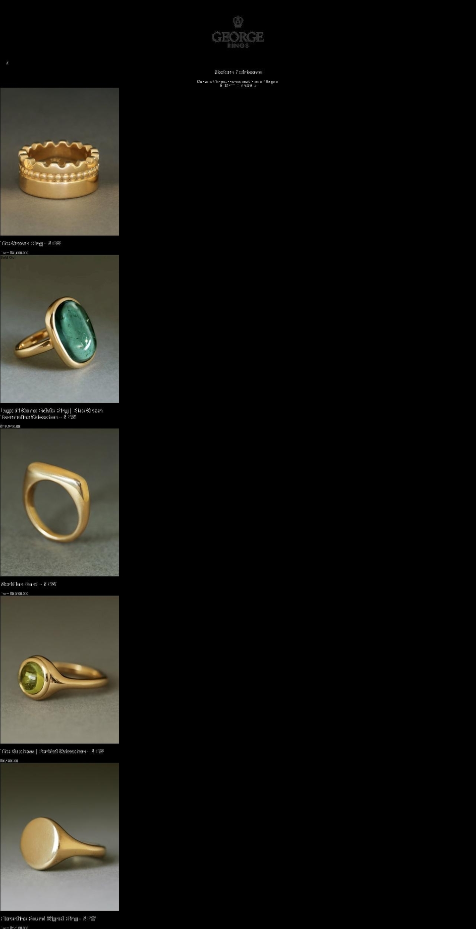 georgerings.com shopify website screenshot