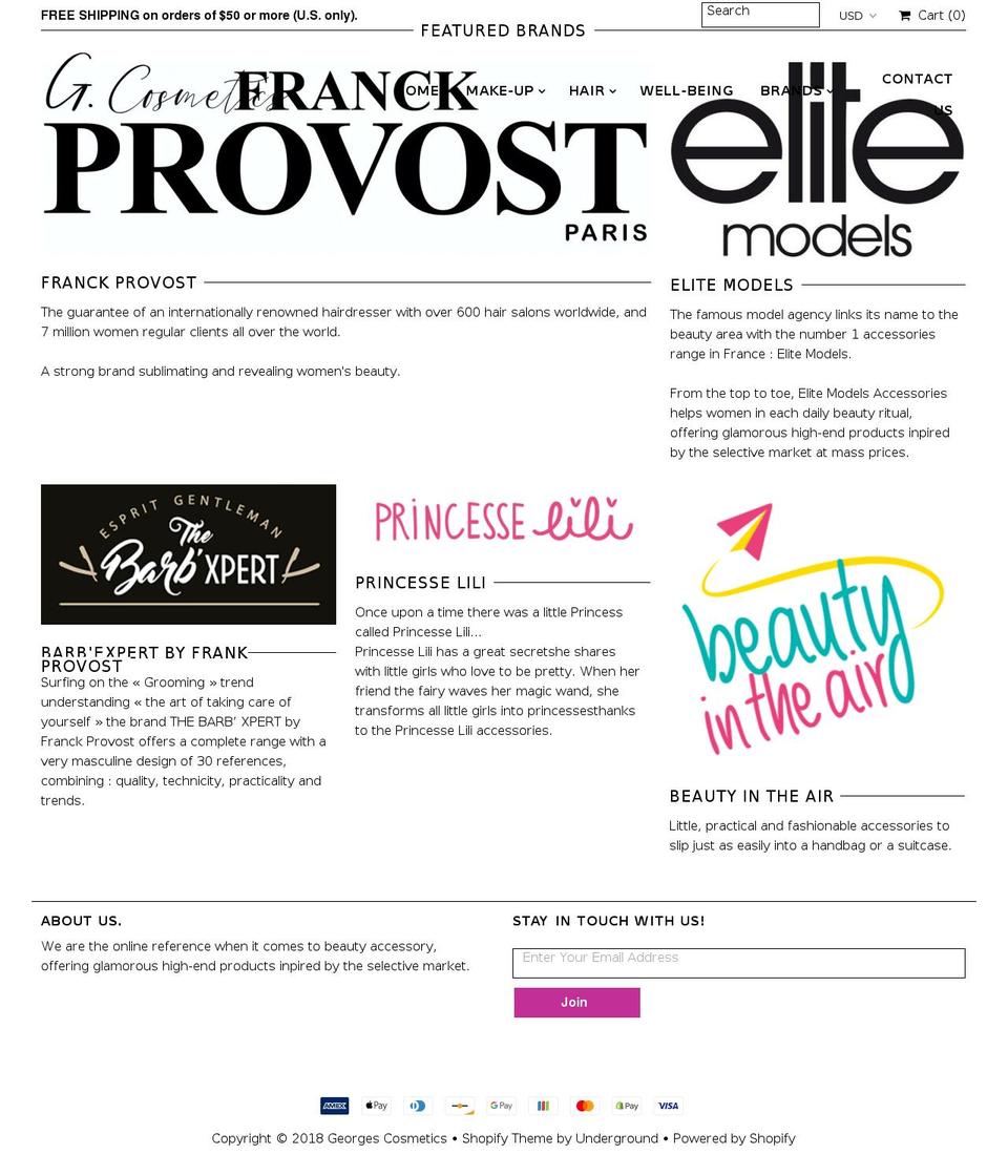 georgescosmetique.com — Shopify storefront screenshot