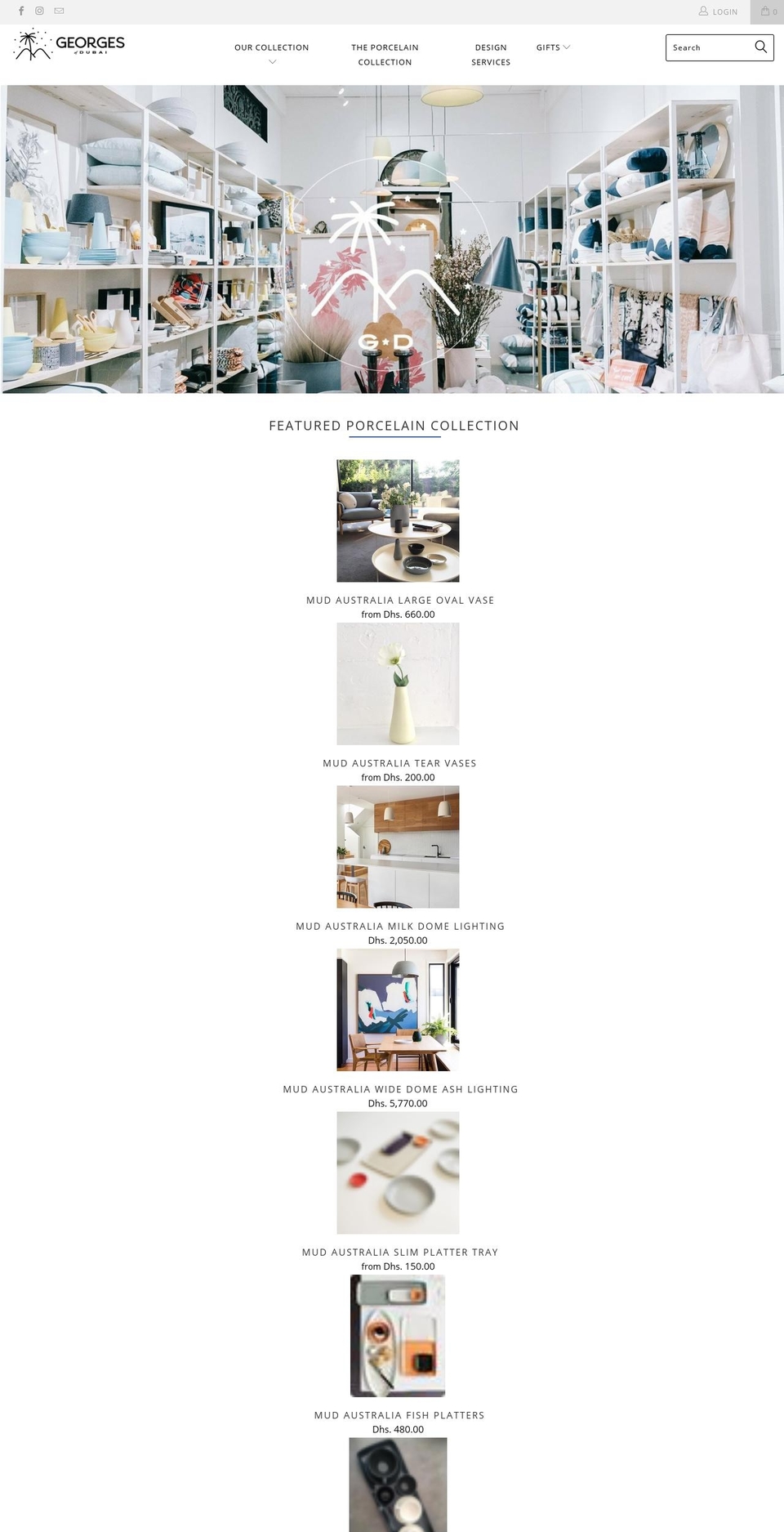 georgesofdubai.com shopify website screenshot