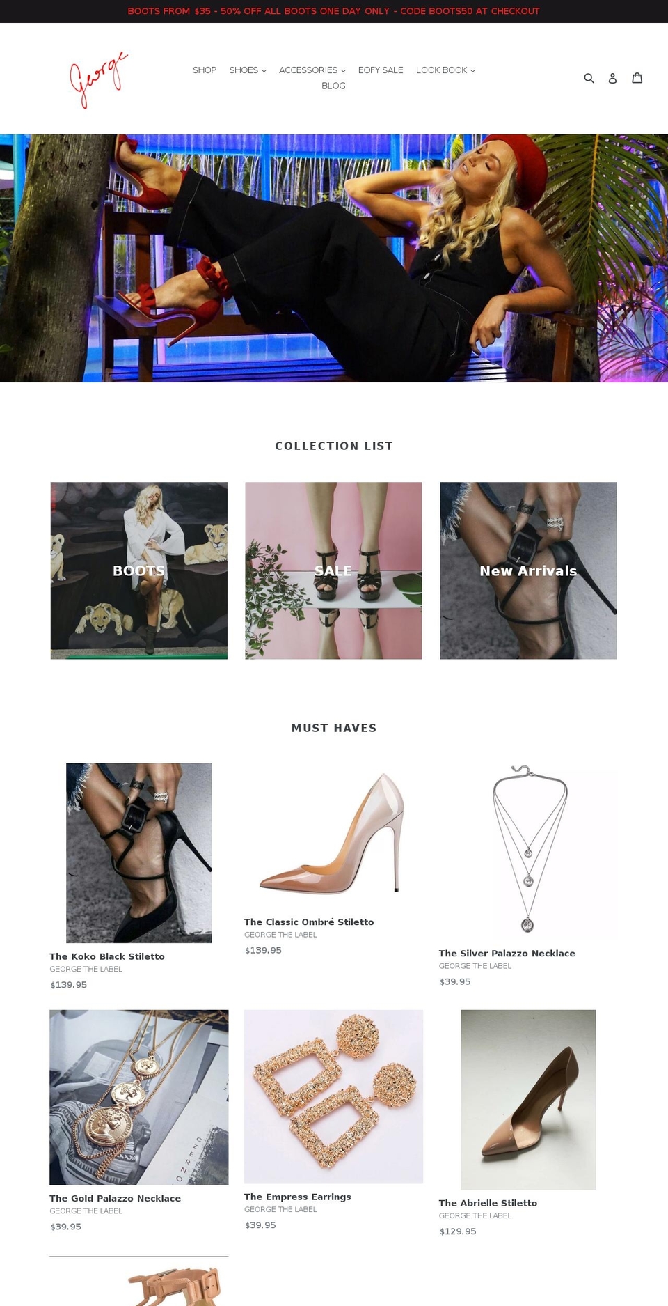 georgethelable.com — Shopify storefront screenshot