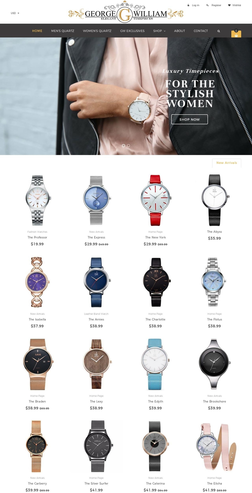 georgewilliamtimepieces.com — Shopify store on .com